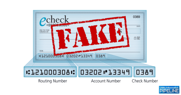 Fake echeck